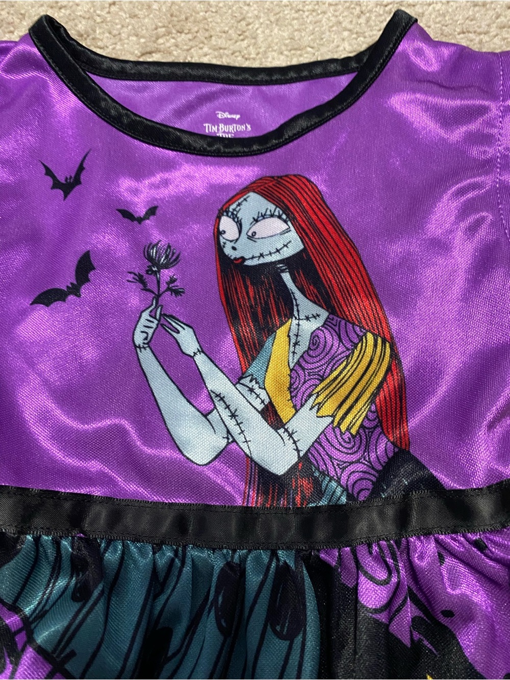 Disney Nightmare Before Christmas Sally Patchwork Girls Nightgown - Picture 2 of 4
